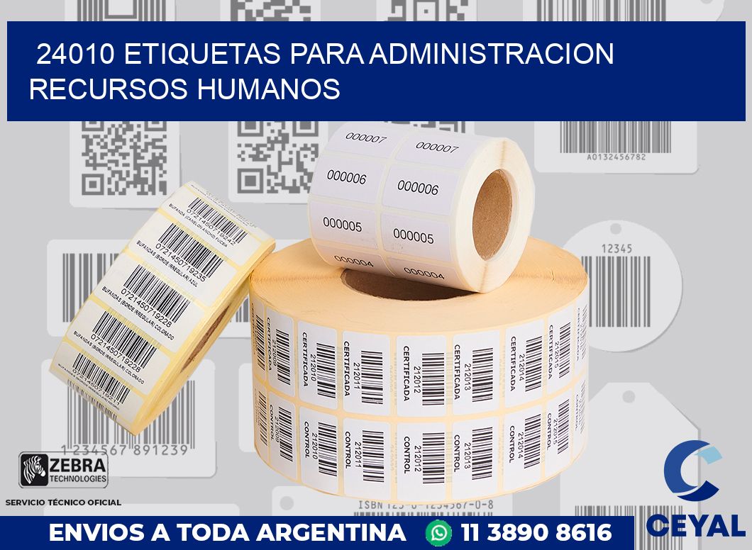 24010 ETIQUETAS PARA ADMINISTRACION RECURSOS HUMANOS