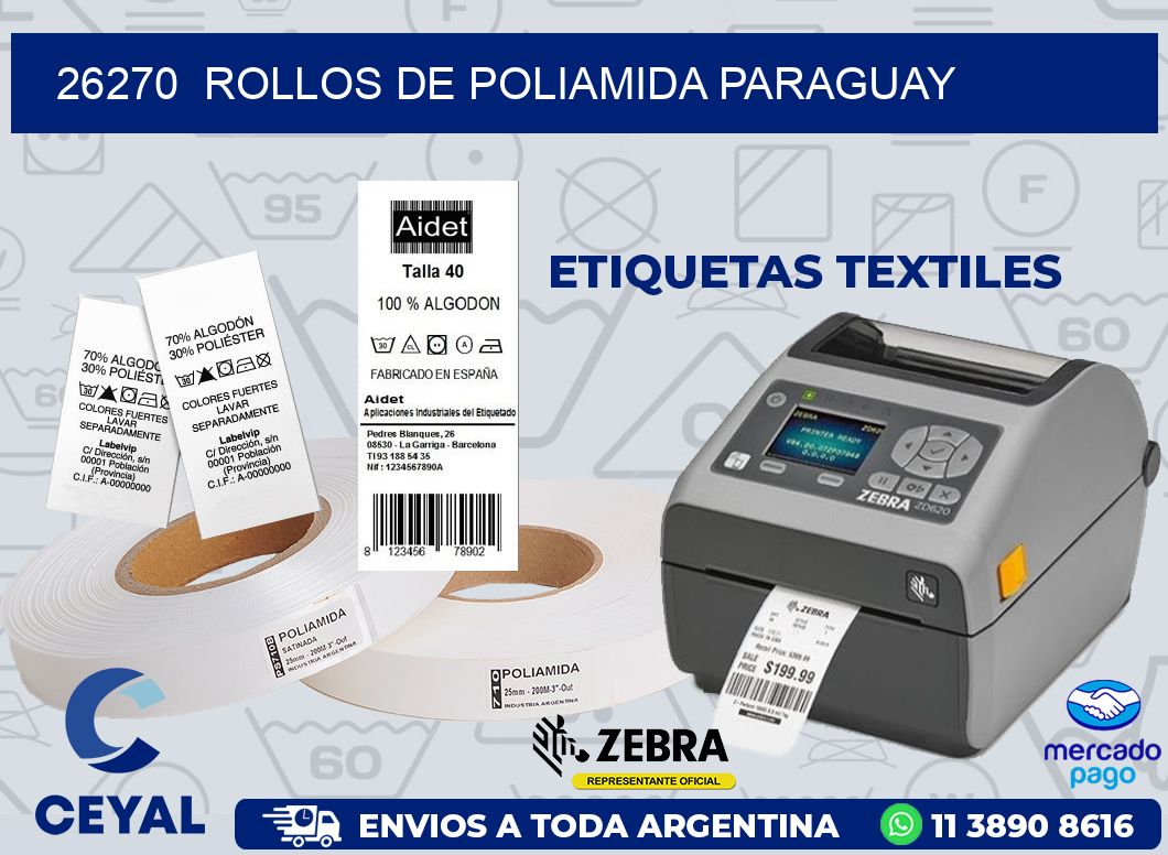 26270  ROLLOS DE POLIAMIDA PARAGUAY