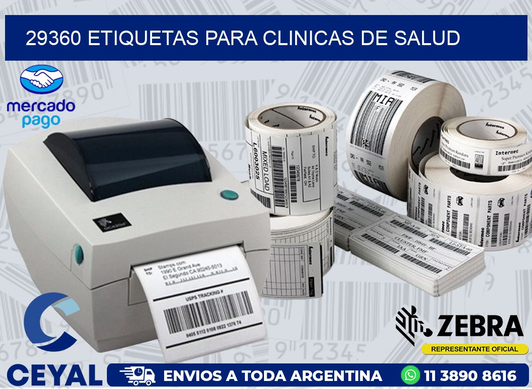 29360 ETIQUETAS PARA CLINICAS DE SALUD