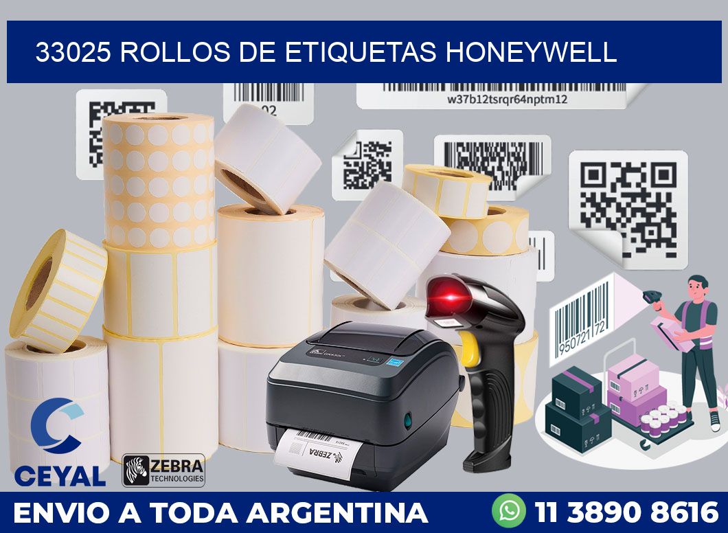 33025 ROLLOS DE ETIQUETAS HONEYWELL