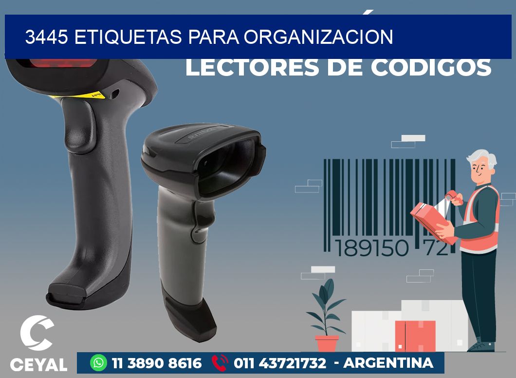 3445 ETIQUETAS PARA ORGANIZACION