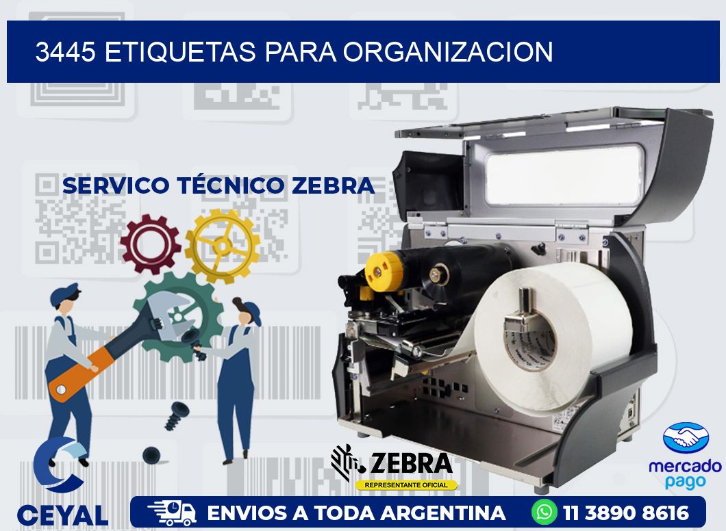 3445 ETIQUETAS PARA ORGANIZACION