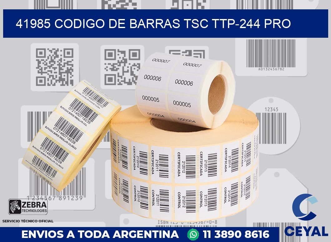 41985 CODIGO DE BARRAS TSC TTP-244 PRO