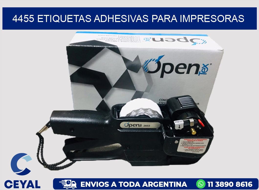 4455 ETIQUETAS ADHESIVAS PARA IMPRESORAS