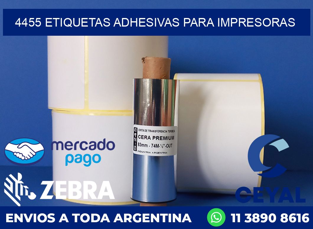 4455 ETIQUETAS ADHESIVAS PARA IMPRESORAS