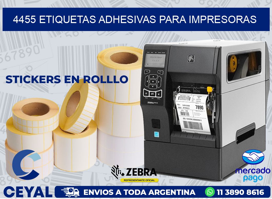 4455 ETIQUETAS ADHESIVAS PARA IMPRESORAS