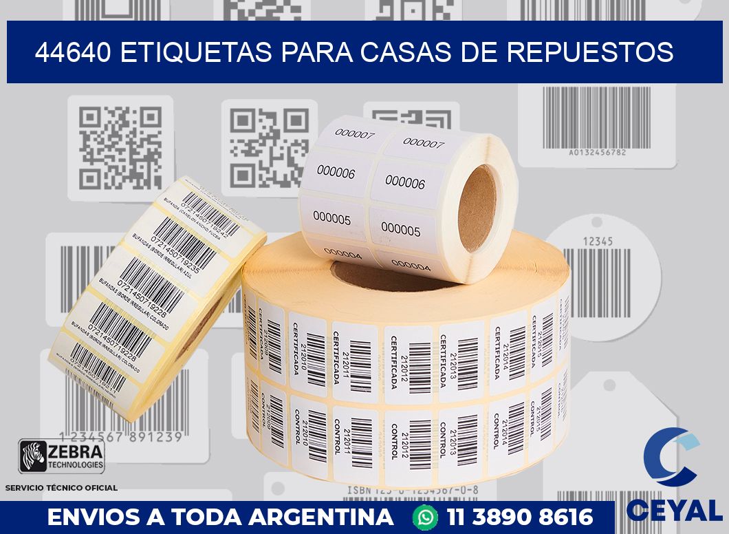 44640 ETIQUETAS PARA CASAS DE REPUESTOS