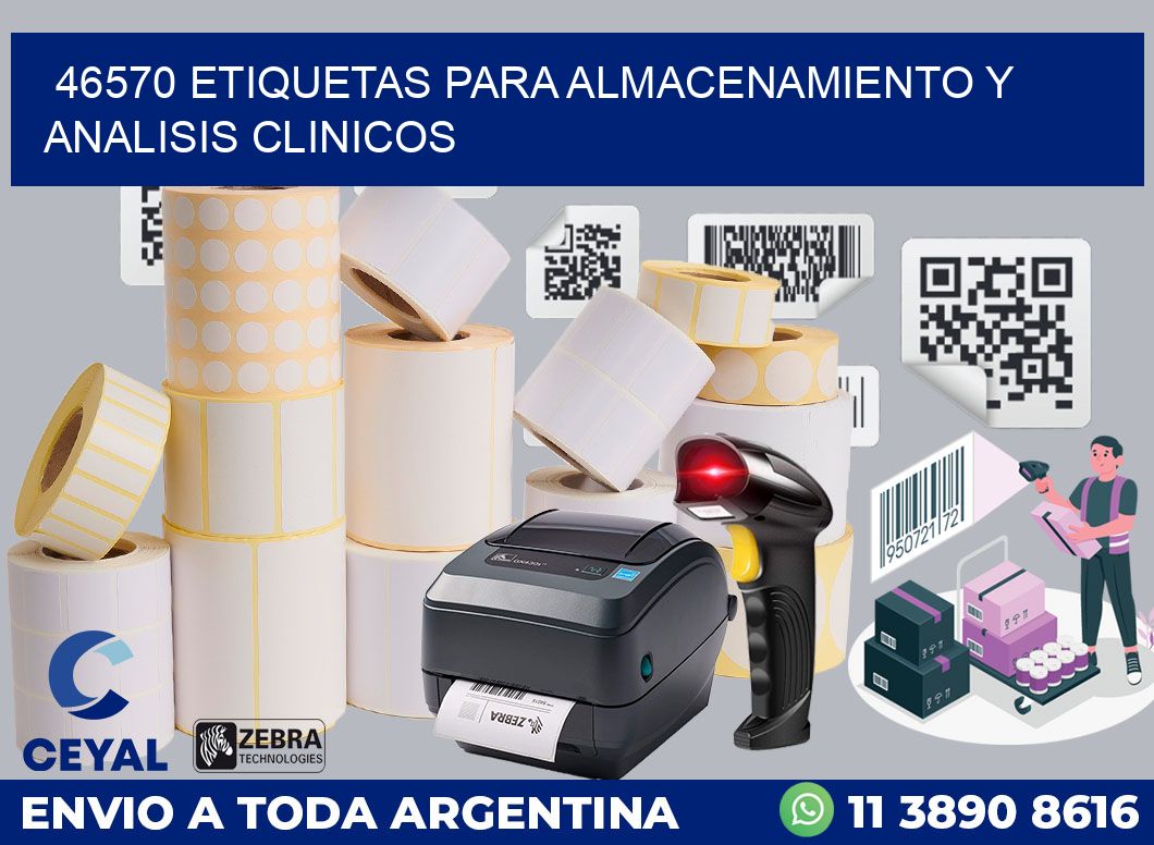 46570 ETIQUETAS PARA ALMACENAMIENTO Y ANALISIS CLINICOS