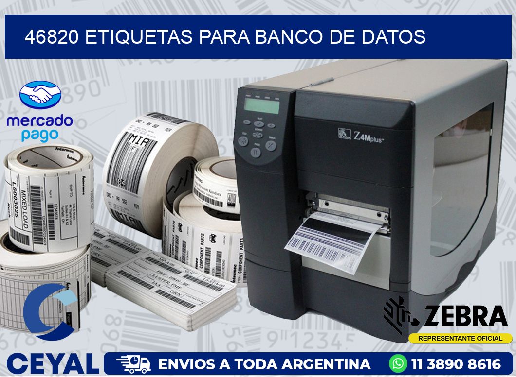 46820 ETIQUETAS PARA BANCO DE DATOS