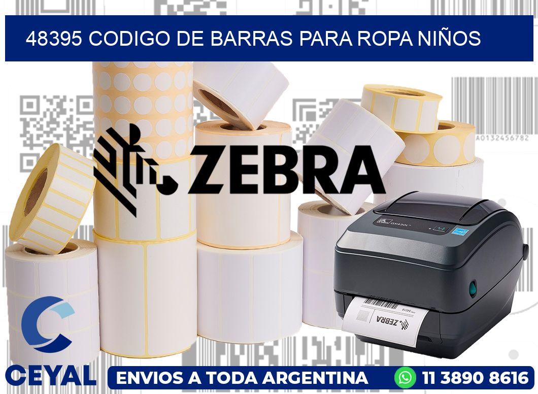 48395 CODIGO DE BARRAS PARA ROPA NIÑOS