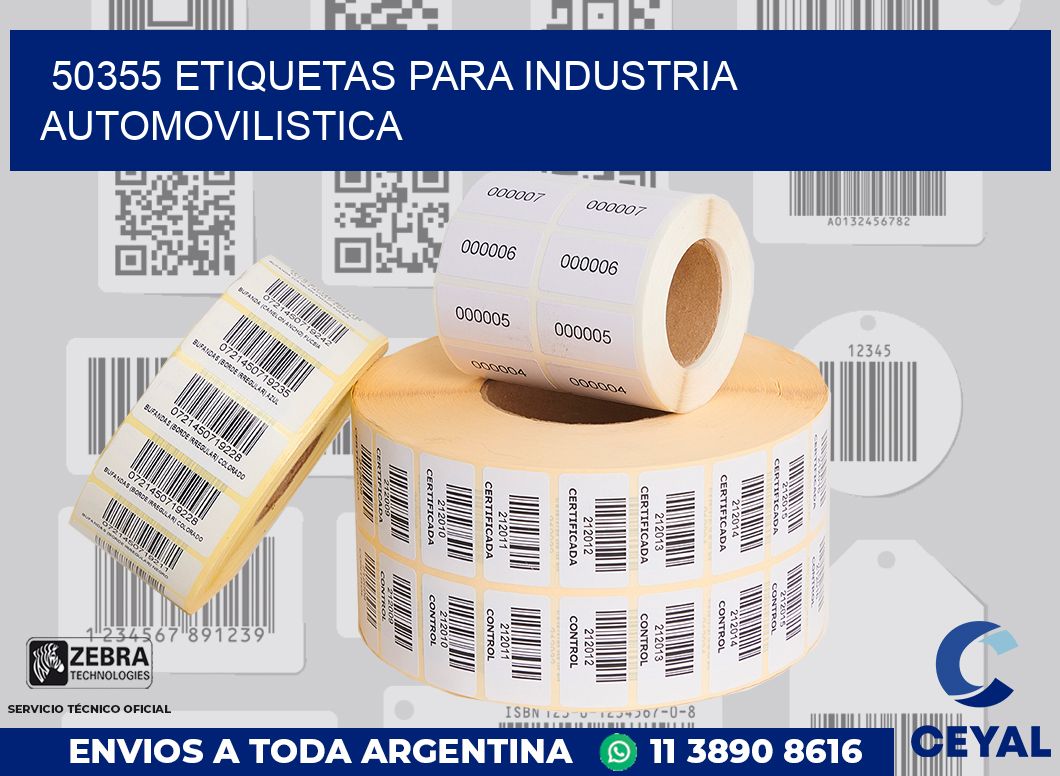 50355 ETIQUETAS PARA INDUSTRIA AUTOMOVILISTICA