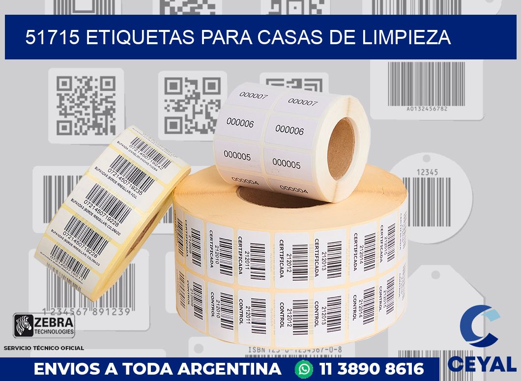 51715 ETIQUETAS PARA CASAS DE LIMPIEZA