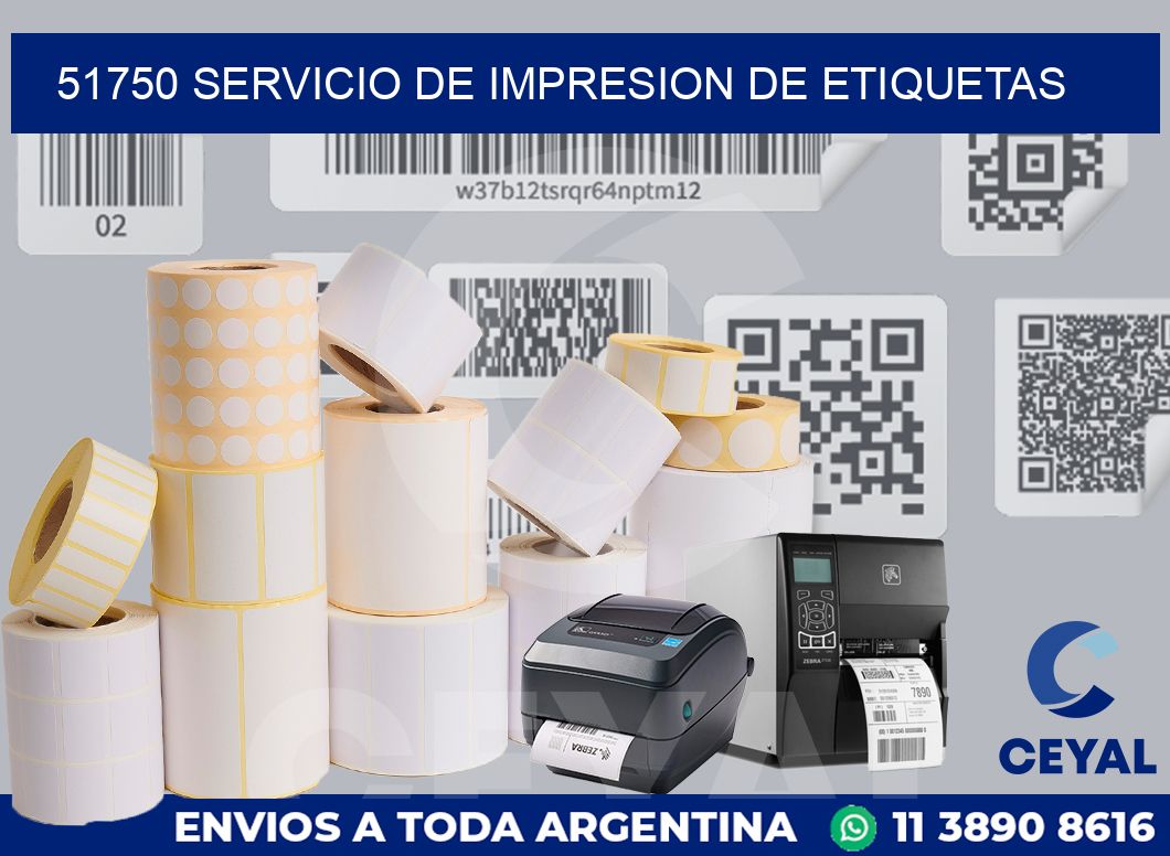 51750 SERVICIO DE IMPRESION DE ETIQUETAS