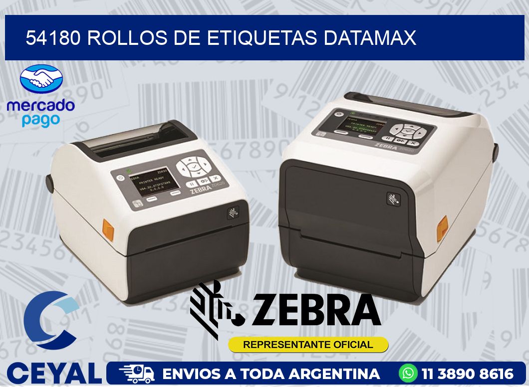 54180 ROLLOS DE ETIQUETAS DATAMAX