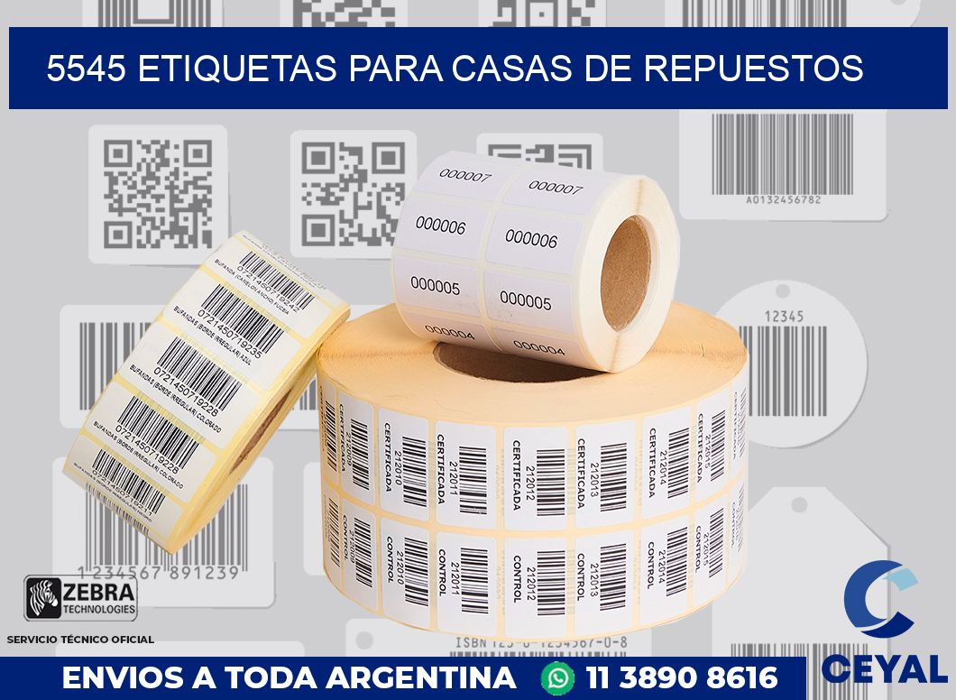 5545 ETIQUETAS PARA CASAS DE REPUESTOS