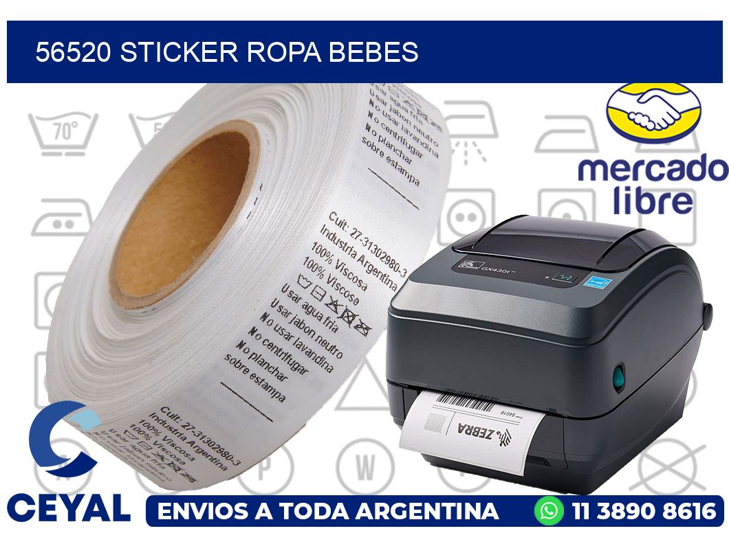 56520 STICKER ROPA BEBES