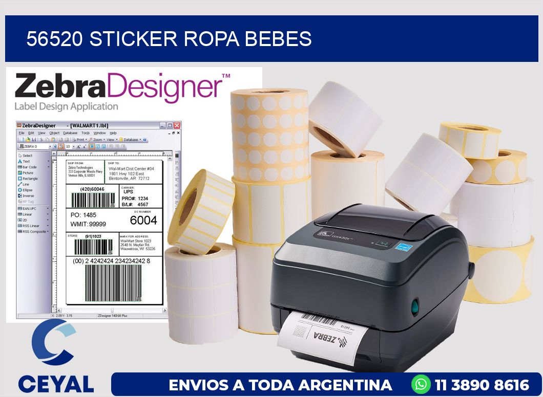 56520 STICKER ROPA BEBES