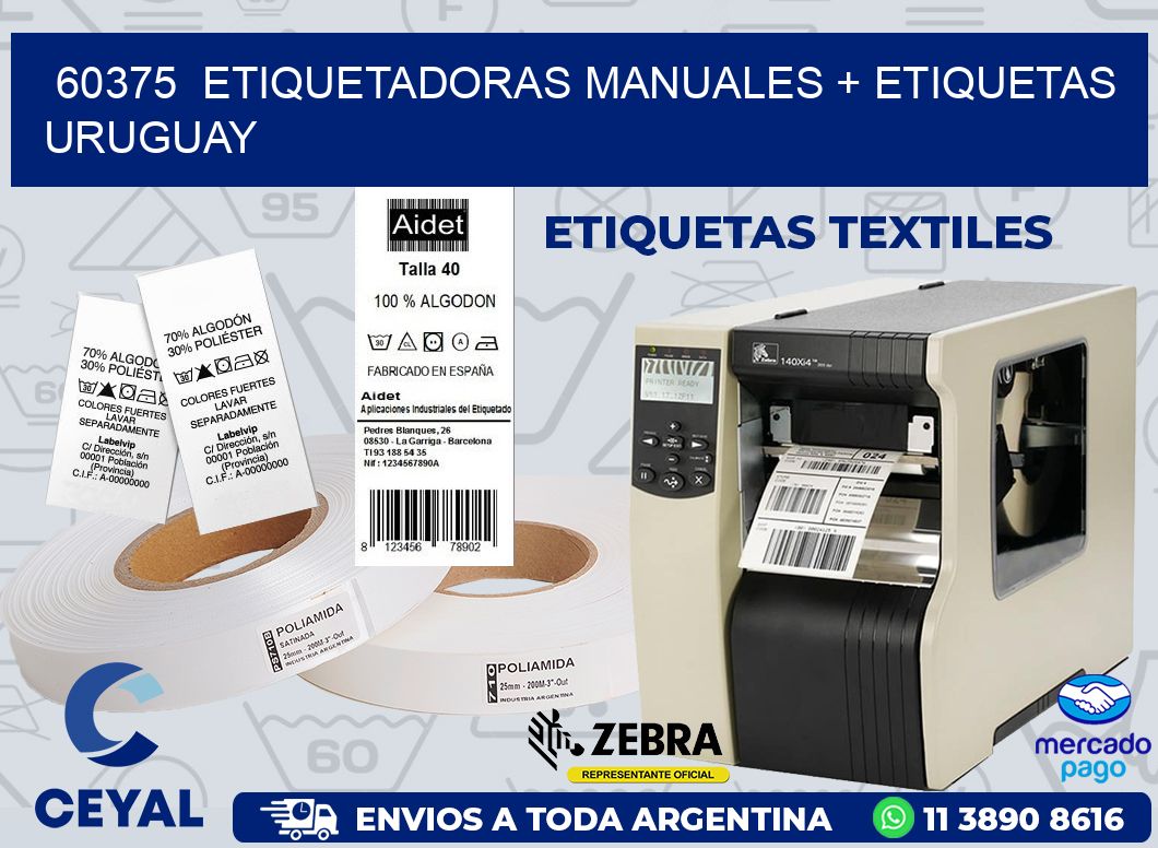 60375  ETIQUETADORAS MANUALES + ETIQUETAS URUGUAY