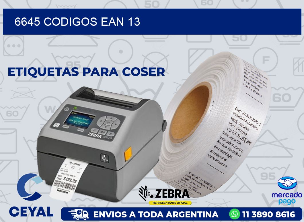 6645 CODIGOS EAN 13