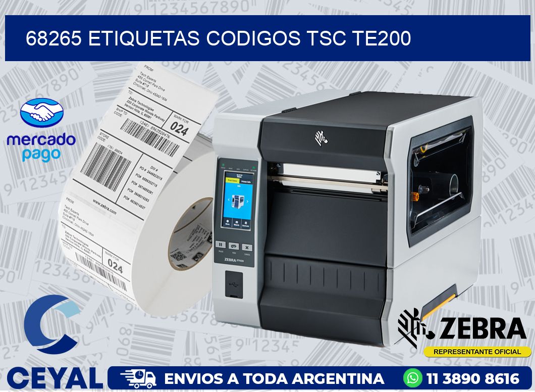 68265 ETIQUETAS CODIGOS TSC TE200