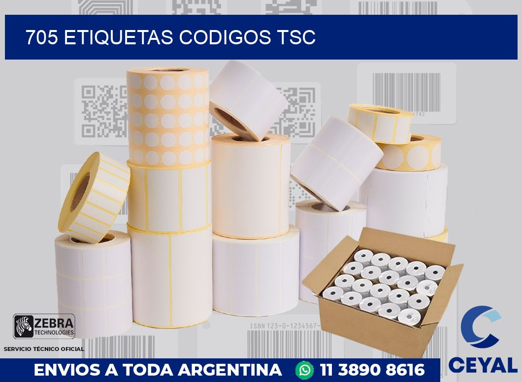 705 ETIQUETAS CODIGOS TSC