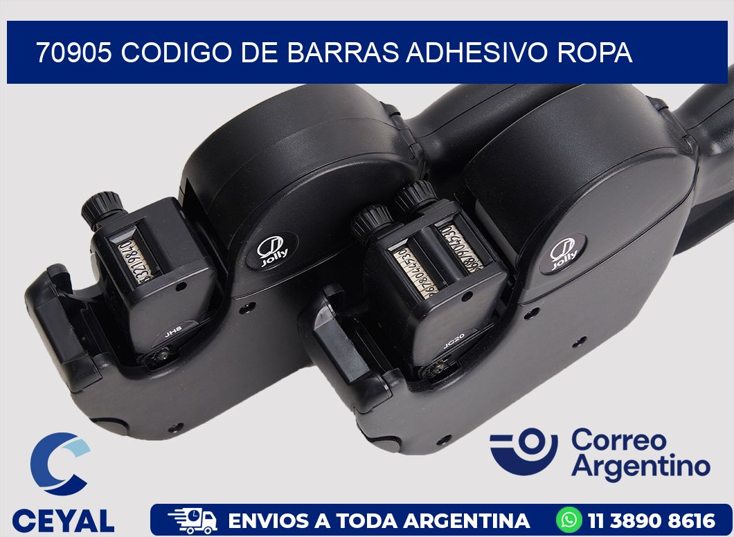 70905 CODIGO DE BARRAS ADHESIVO ROPA