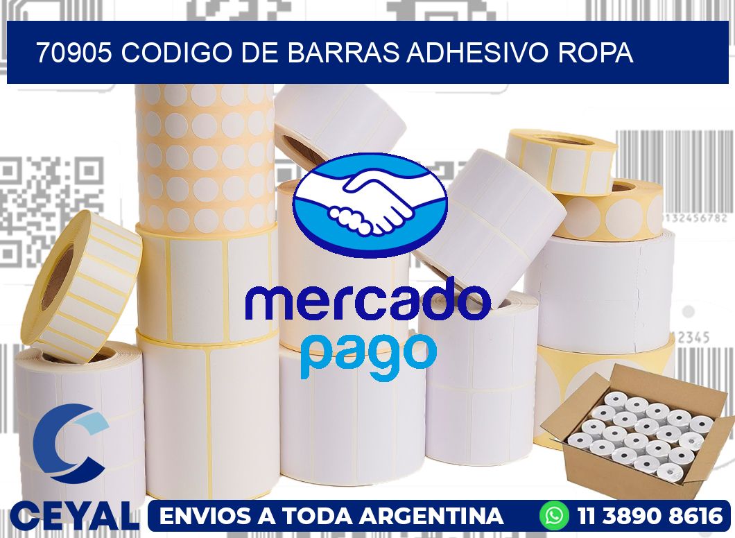 70905 CODIGO DE BARRAS ADHESIVO ROPA