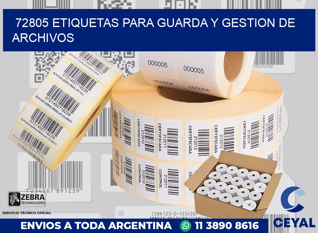 72805 ETIQUETAS PARA GUARDA Y GESTION DE ARCHIVOS