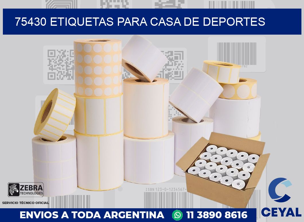 75430 ETIQUETAS PARA CASA DE DEPORTES