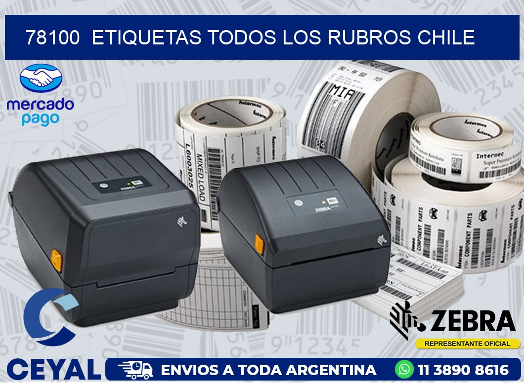 78100  ETIQUETAS TODOS LOS RUBROS CHILE