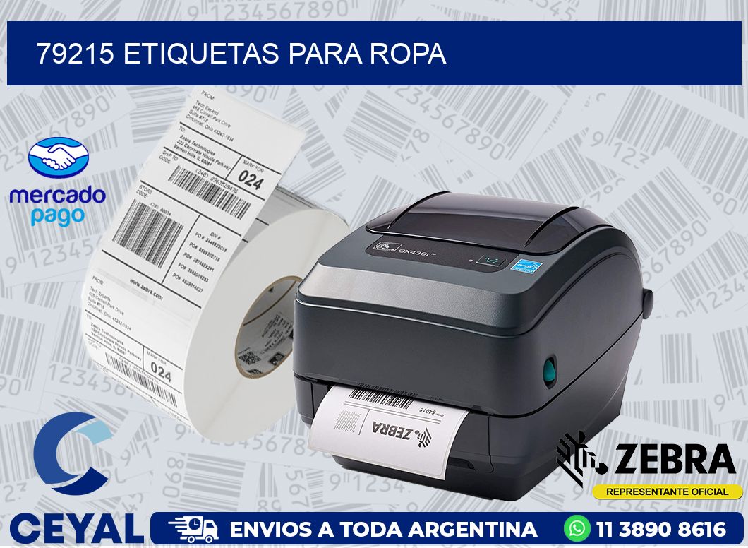 79215 ETIQUETAS PARA ROPA