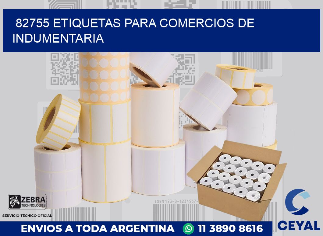 82755 ETIQUETAS PARA COMERCIOS DE INDUMENTARIA