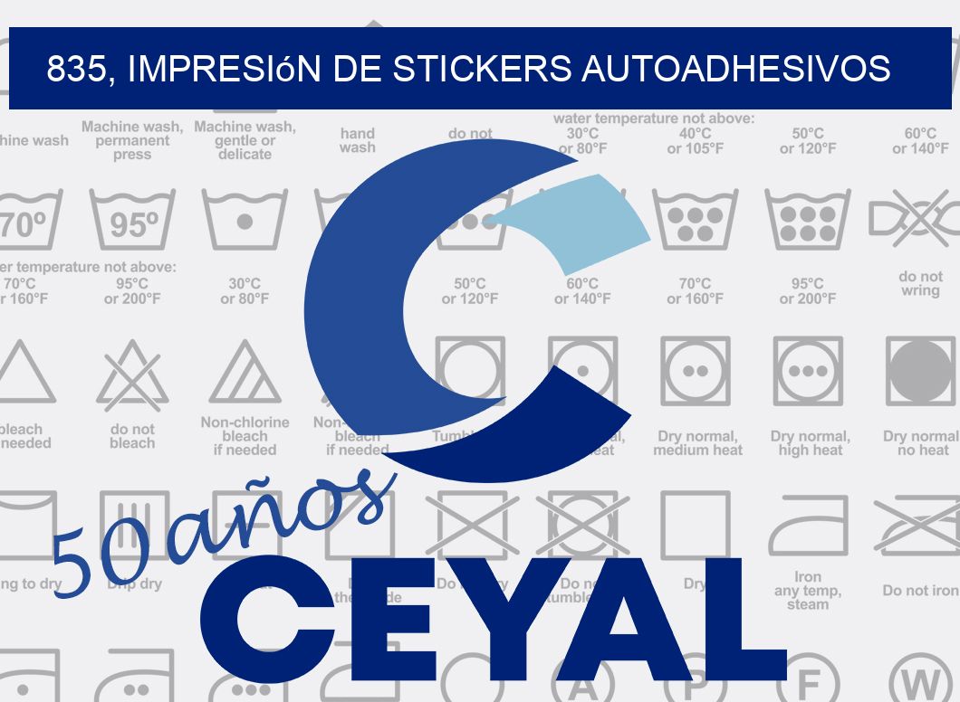 835, impresión de stickers autoadhesivos