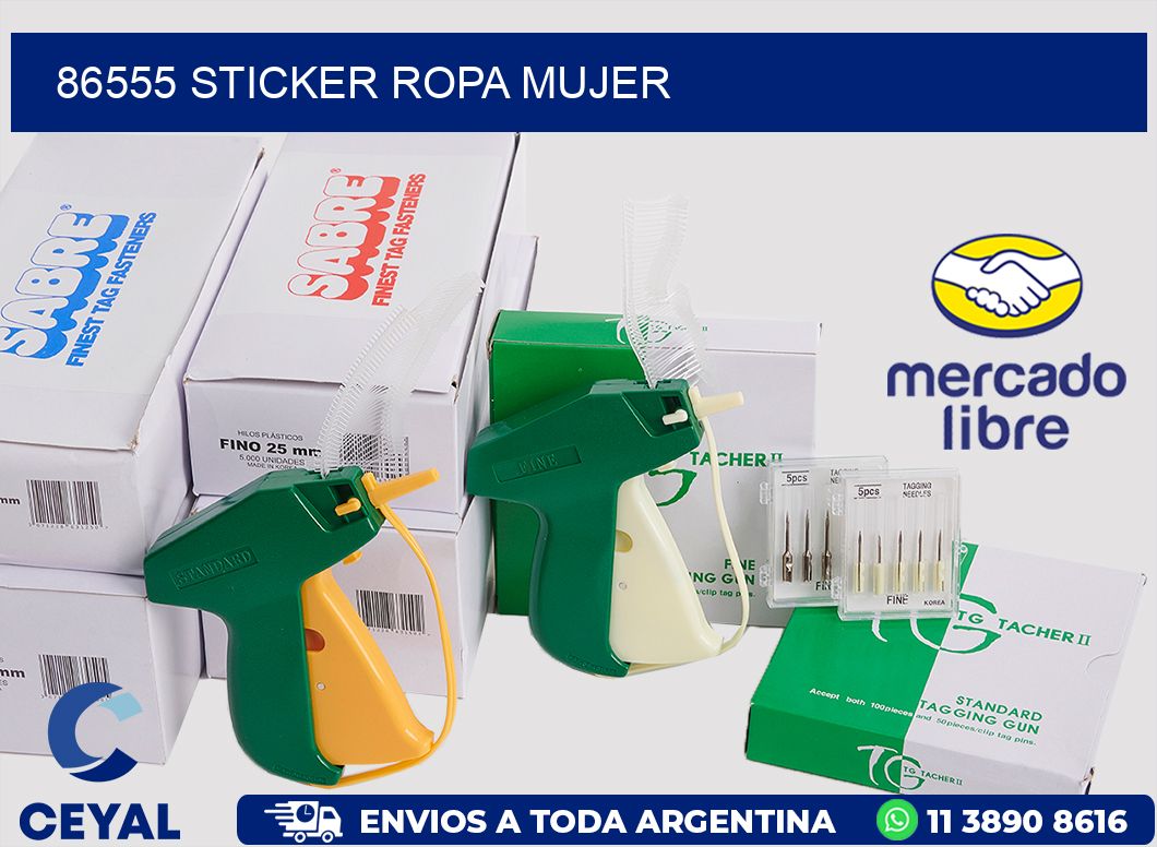 86555 STICKER ROPA MUJER