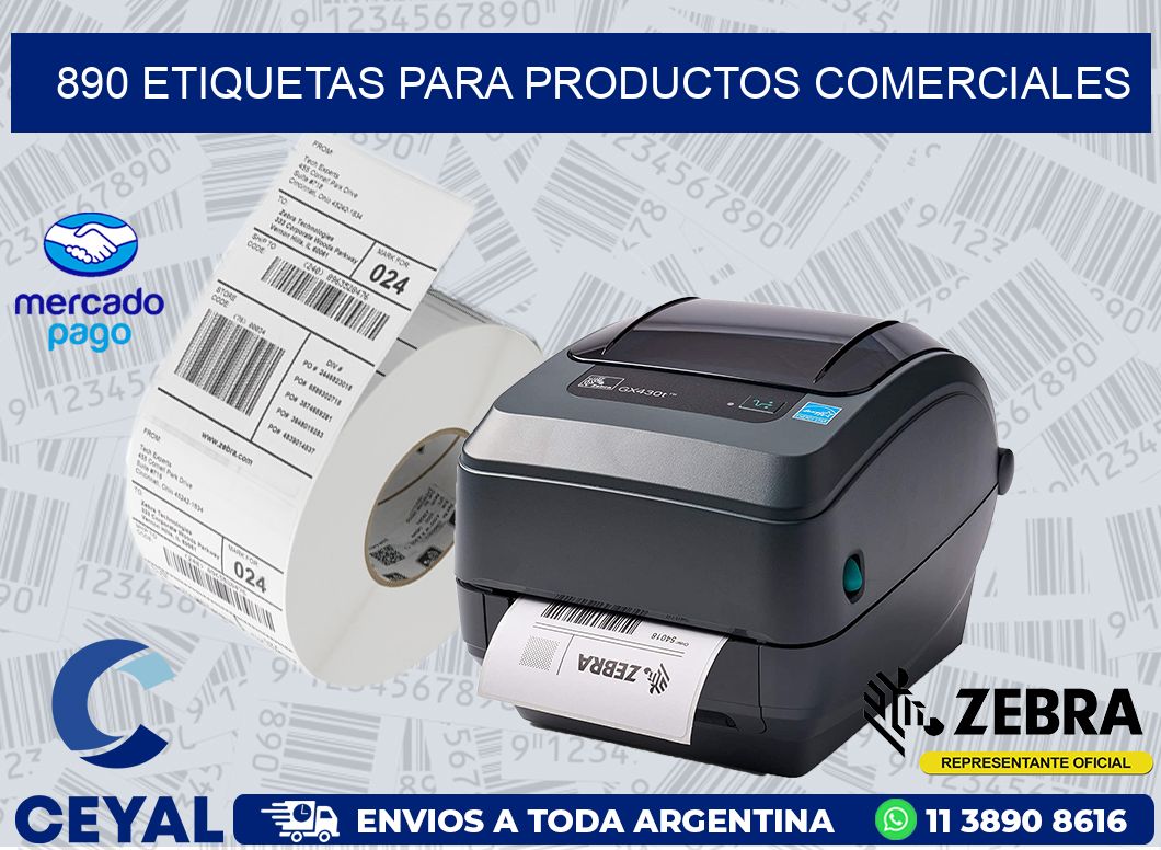 890 ETIQUETAS PARA PRODUCTOS COMERCIALES
