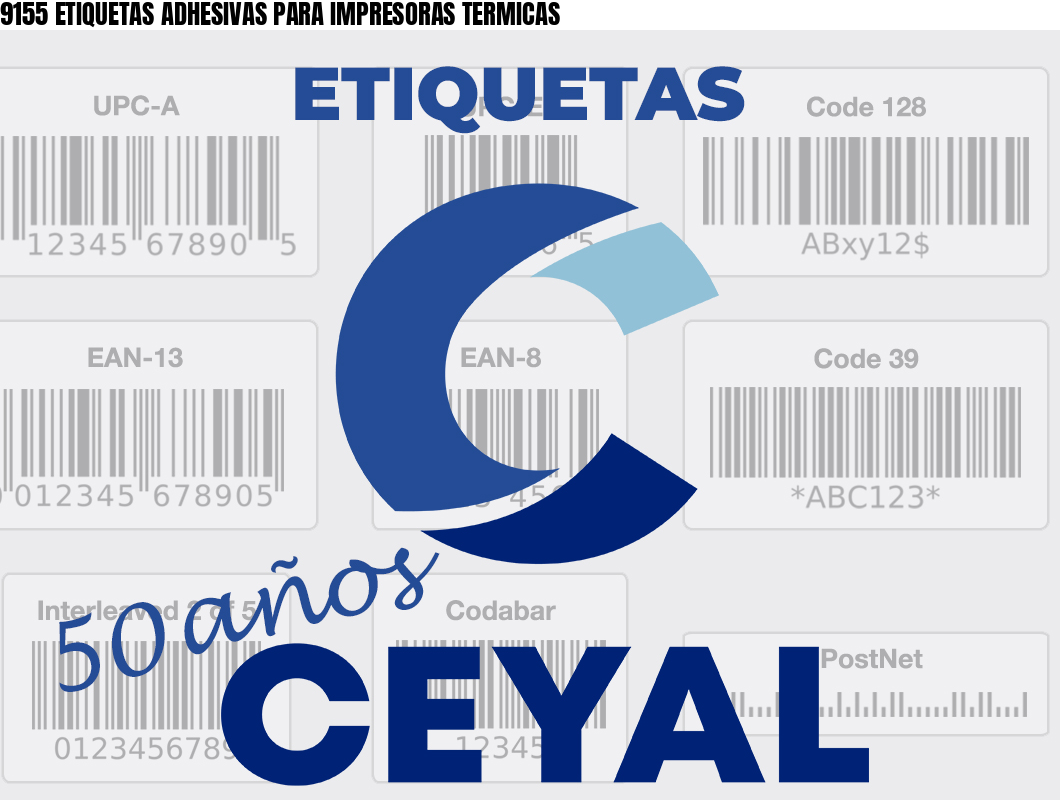 9155 ETIQUETAS ADHESIVAS PARA IMPRESORAS TERMICAS