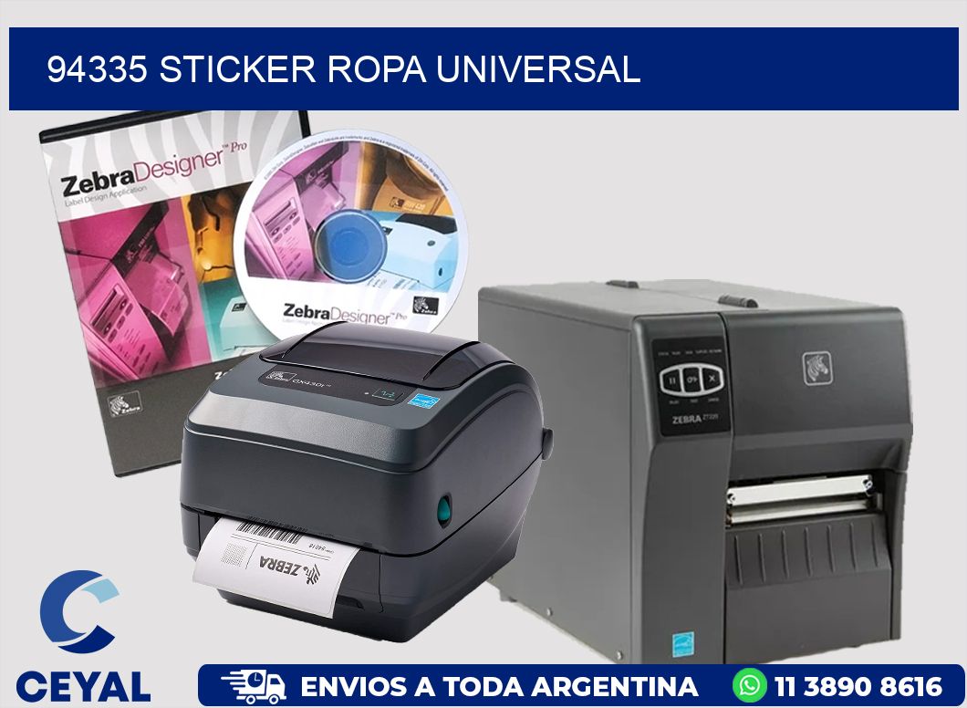 94335 STICKER ROPA UNIVERSAL