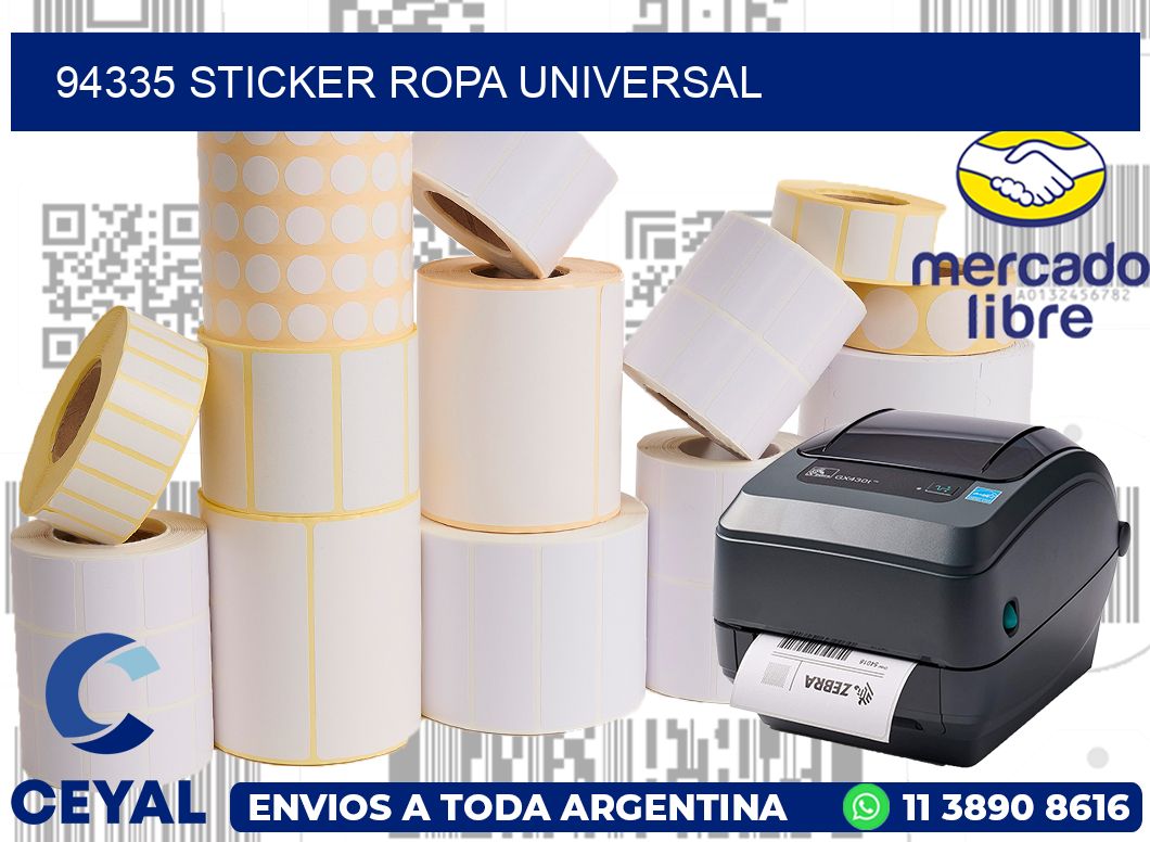 94335 STICKER ROPA UNIVERSAL