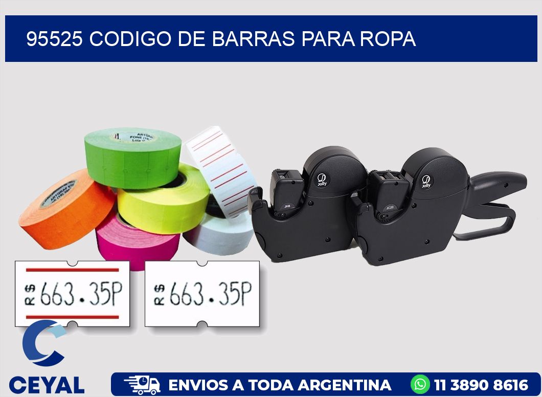 95525 CODIGO DE BARRAS PARA ROPA