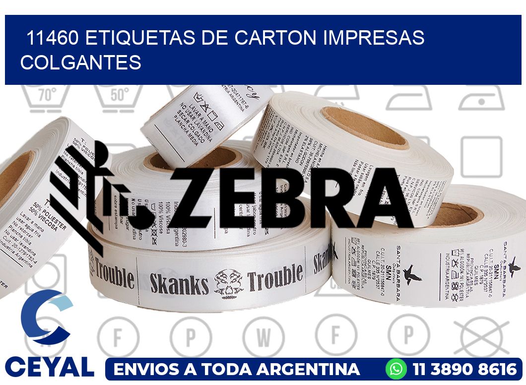 11460 ETIQUETAS DE CARTON IMPRESAS COLGANTES