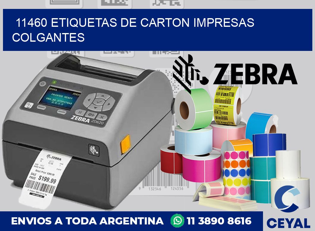 11460 ETIQUETAS DE CARTON IMPRESAS COLGANTES