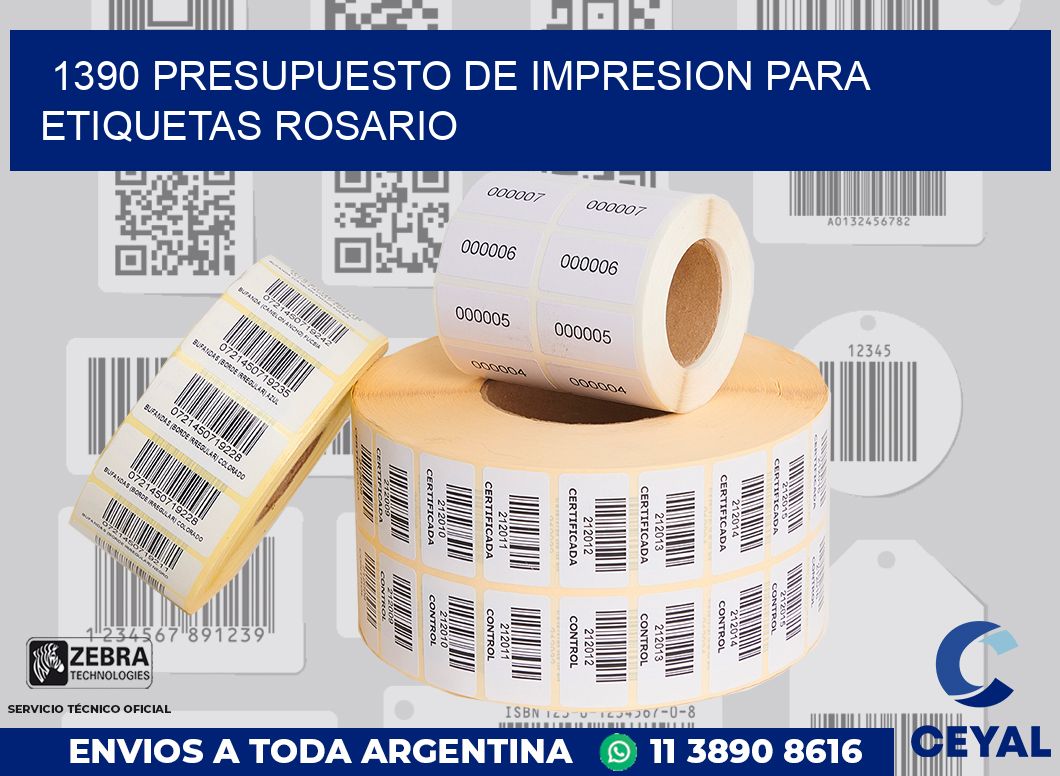 1390 PRESUPUESTO DE IMPRESION PARA ETIQUETAS ROSARIO