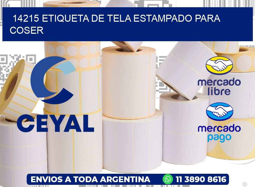 14215 ETIQUETA DE TELA ESTAMPADO PARA COSER