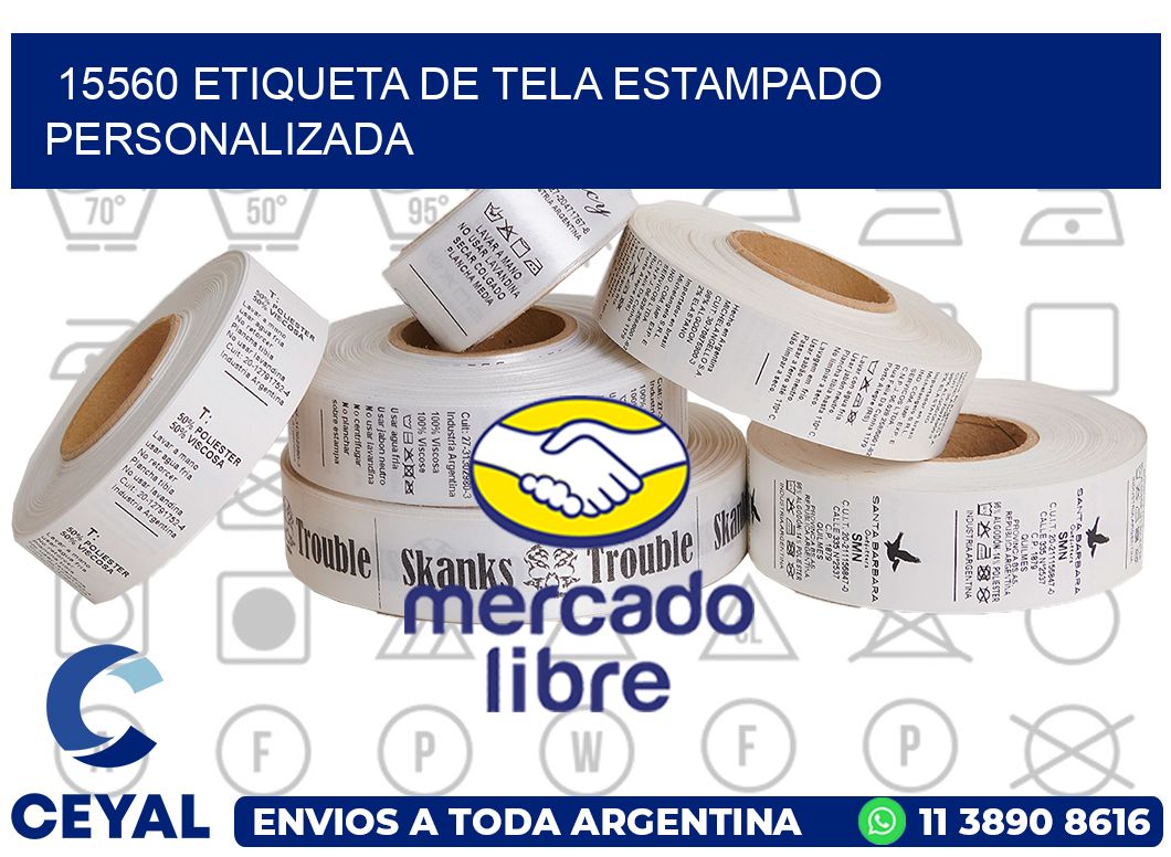 15560 ETIQUETA DE TELA ESTAMPADO PERSONALIZADA