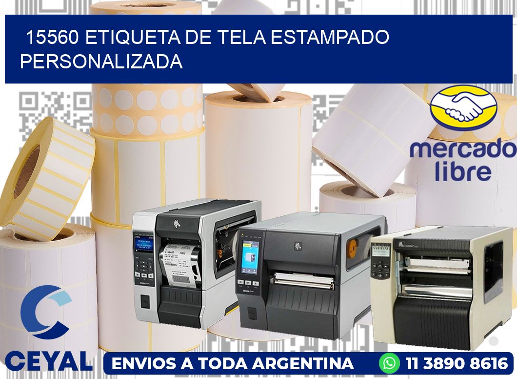 15560 ETIQUETA DE TELA ESTAMPADO PERSONALIZADA