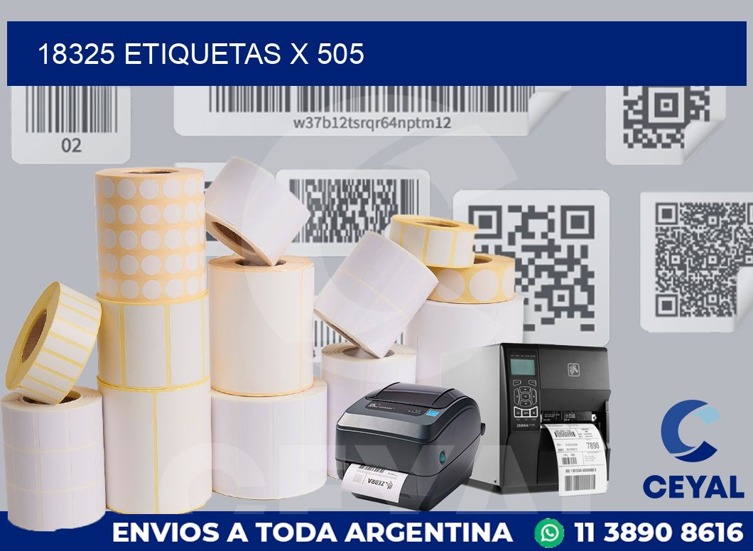 18325 Etiquetas x 505