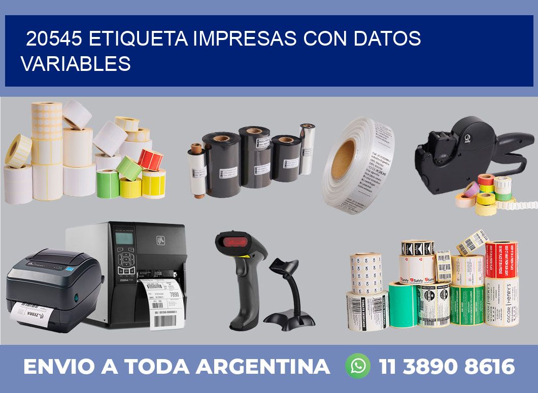 20545 ETIQUETA IMPRESAS CON DATOS VARIABLES