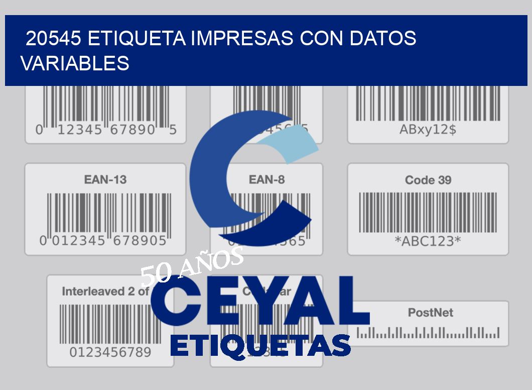 20545 ETIQUETA IMPRESAS CON DATOS VARIABLES