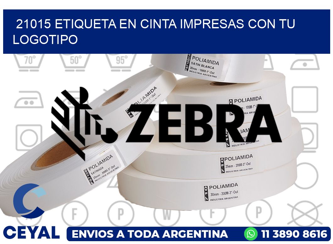 21015 ETIQUETA EN CINTA IMPRESAS CON TU LOGOTIPO