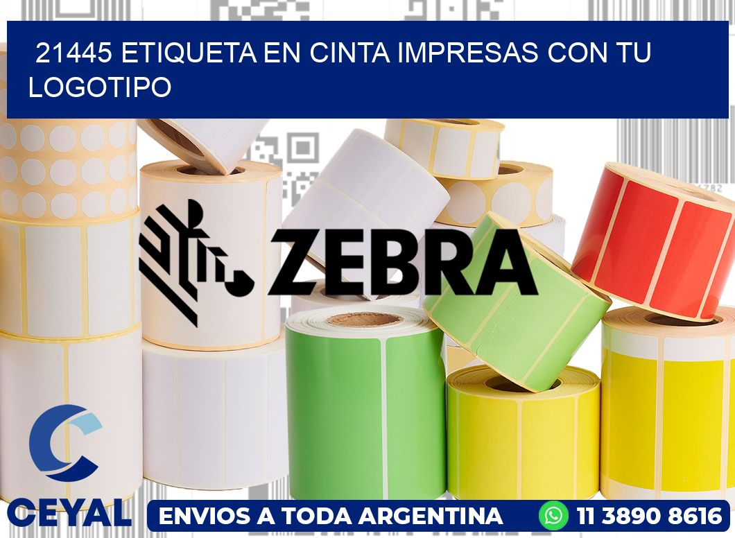 21445 ETIQUETA EN CINTA IMPRESAS CON TU LOGOTIPO
